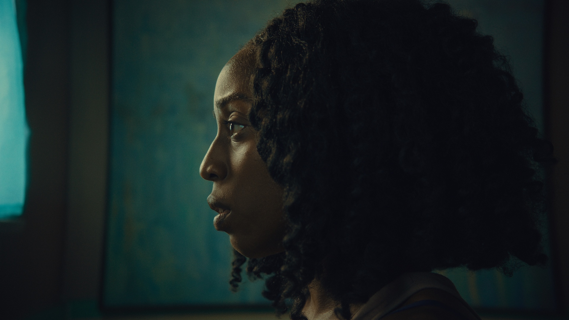 A close up shot from the film “Inner Demons” of a woman’s side profile.